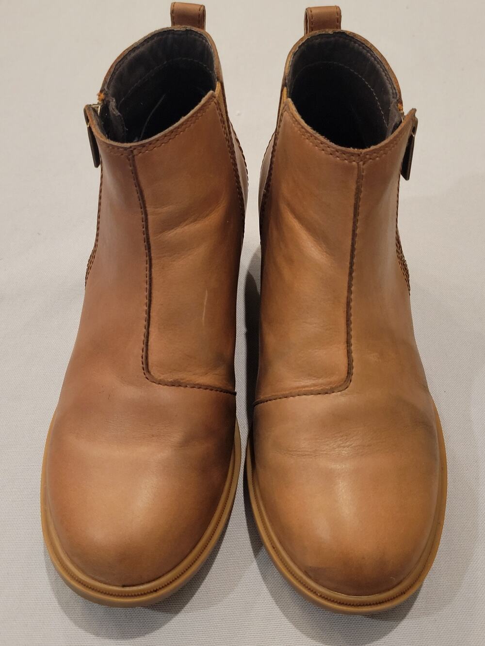 SOREL Evie II Zip Waterproof Leather Hidden Wedge Ankle Boots Size 7
